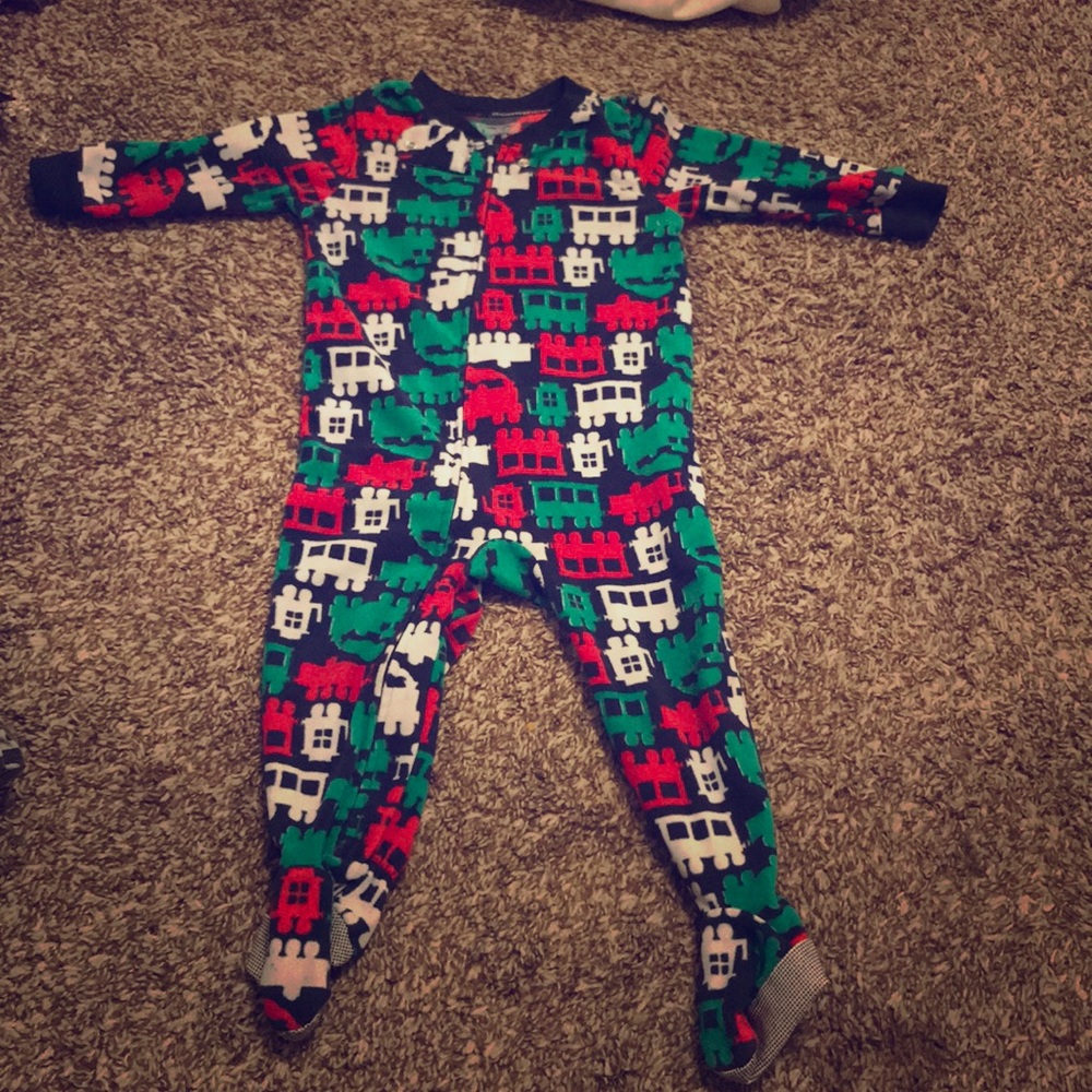 Boys 18M train pajamas